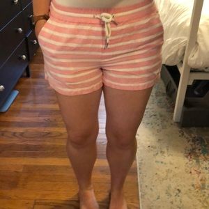 J. Crew Factory Pink Striped Shorts